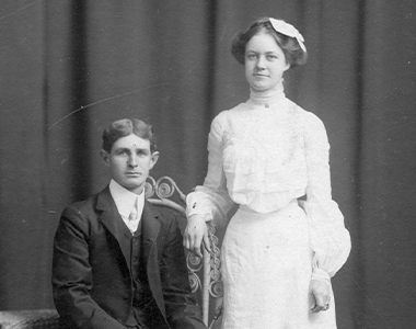 Ed and Pearl Newby Markham on their wedding day.

